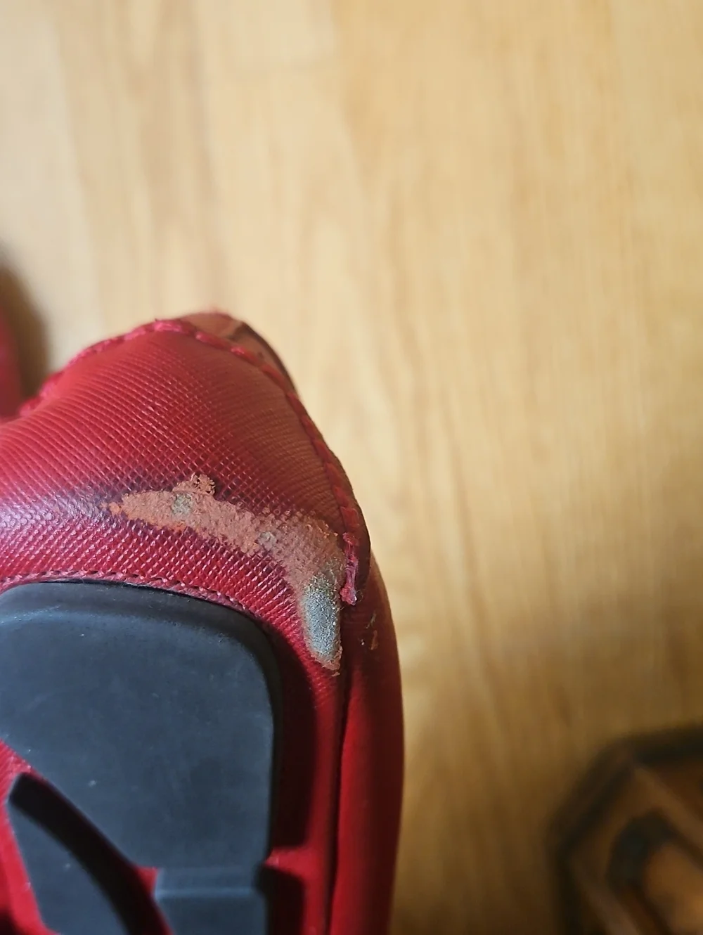 MK Red Flat Shoes Slip Ons 8